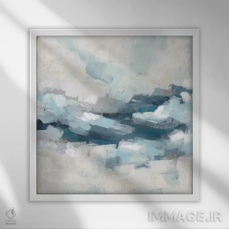 تابلو دکوراتیو قله موج یک اثر جون اریکا وس - نمای قابدار سفید