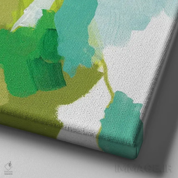 تابلو دکوراتیو یادگاری شیشه دریایی ۳ اثر جون اریکا وس - نمای نزدیک بافت بوم