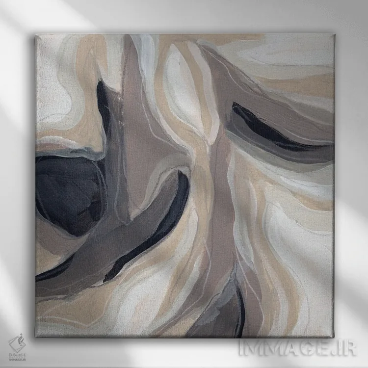 تابلو دکوراتیو موج سنگی ۴ اثر جون اریکا وس - نمای روبهرو روی دیوار