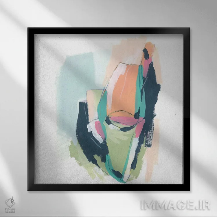 تابلو دکوراتیو پالت دایره کامل ۴ اثر جون اریکا وس - نمای قابدار مشکی