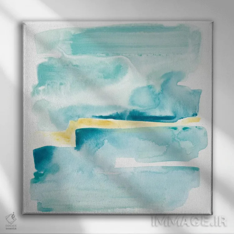 تابلو دکوراتیو خط ساحلی روان چهارم اثر جون اریکا وس - نمای روبهرو روی دیوار