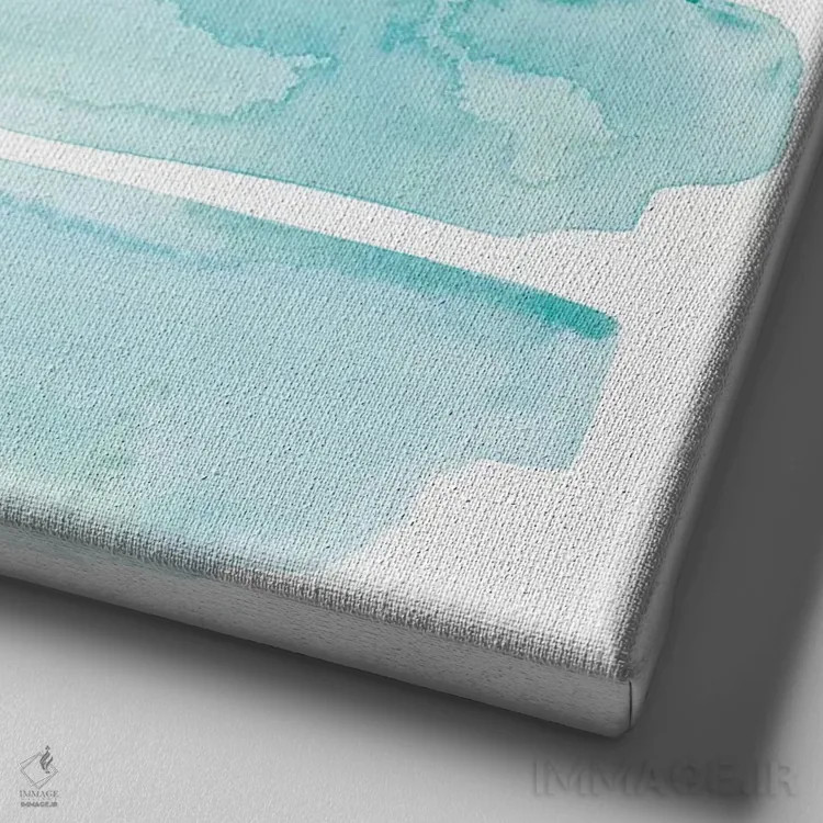 تابلو دکوراتیو خط ساحلی روان چهارم اثر جون اریکا وس - نمای نزدیک بافت بوم