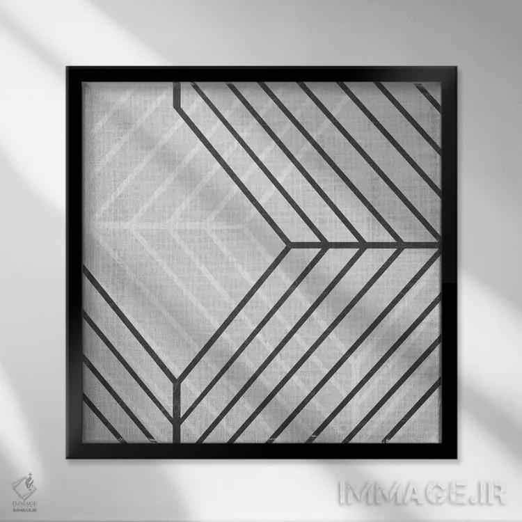 تابلو دکوراتیو قطری چهارم اثر جون اریکا وس - نمای قابدار مشکی
