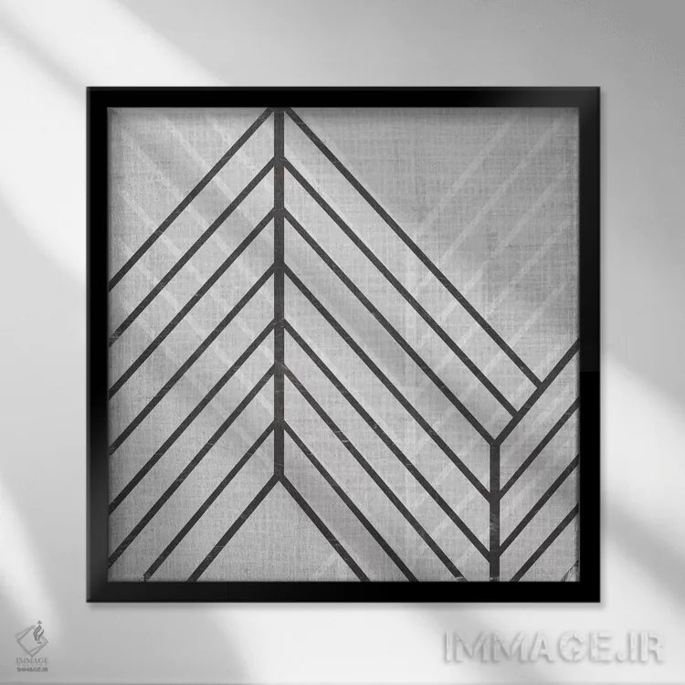 تابلو دکوراتیو قطری پنجم اثر جون اریکا وس - نمای قابدار مشکی