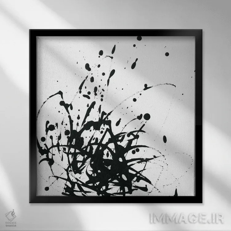 تابلو دکوراتیو بیان اونیکس یکم اثر جون اریکا وس - نمای قابدار مشکی