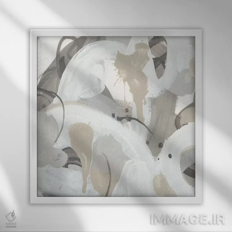 تابلو دکوراتیو نوسان دوم اثر جون اریکا وس - نمای قابدار سفید