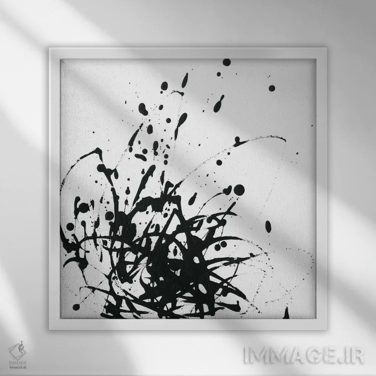 تابلو دکوراتیو بیان اونیکس یکم اثر جون اریکا وس - نمای قابدار سفید
