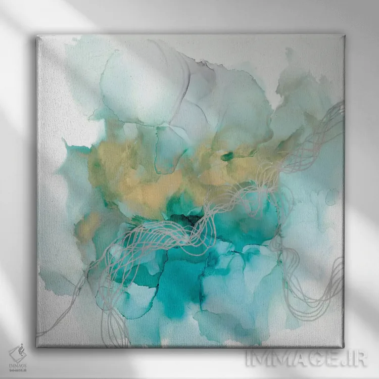 تابلو دکوراتیو فلزات درهم تنیده دو اثر جنیفر گلدبرگر - نمای روبهرو روی دیوار