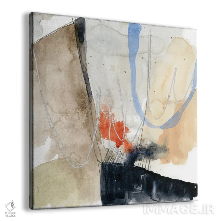 تابلو دکوراتیو مختصات انتزاعی پنج اثر جنیفر گلدبرگر - نمای پرسپکتیو محصول