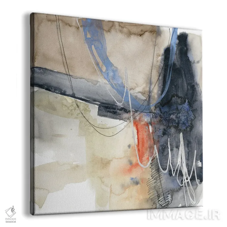 تابلو دکوراتیو مختصات انتزاعی یک اثر جنیفر گلدبرگر - نمای پرسپکتیو محصول