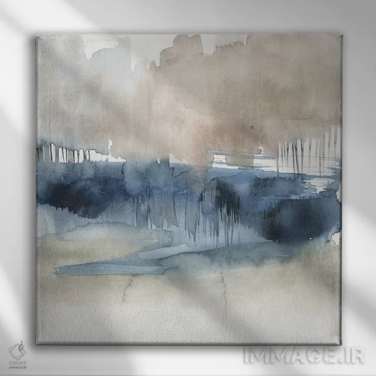 تابلو دکوراتیو مه در افق یک اثر جنیفر گلدبرگر - نمای روبهرو روی دیوار