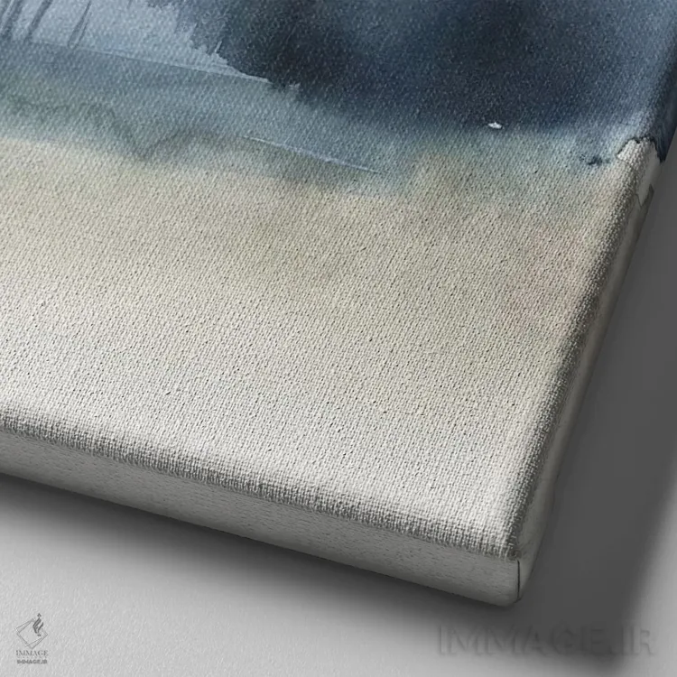 تابلو دکوراتیو مه در افق یک اثر جنیفر گلدبرگر - نمای نزدیک بافت بوم