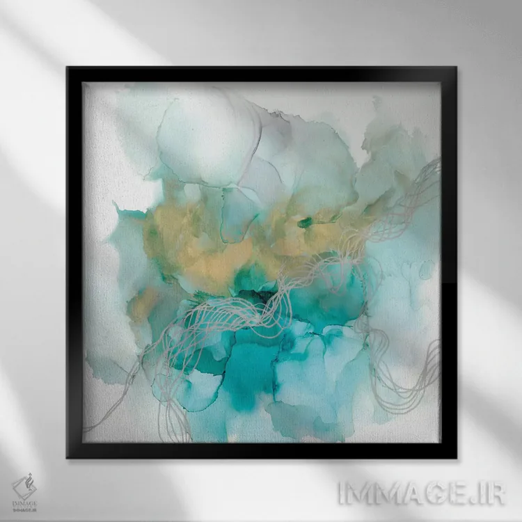 تابلو دکوراتیو فلزات درهم تنیده دو اثر جنیفر گلدبرگر - نمای قابدار مشکی