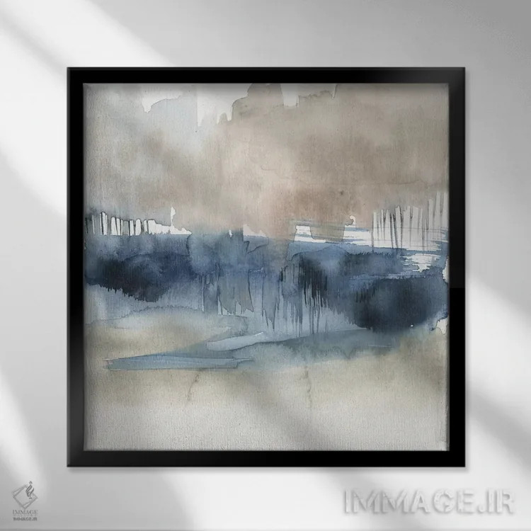 تابلو دکوراتیو مه در افق یک اثر جنیفر گلدبرگر - نمای قابدار مشکی