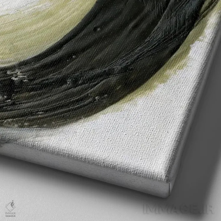 تابلو دکوراتیو نور در مرکز I اثر جنیفر گلدبرگر - نمای نزدیک بافت بوم