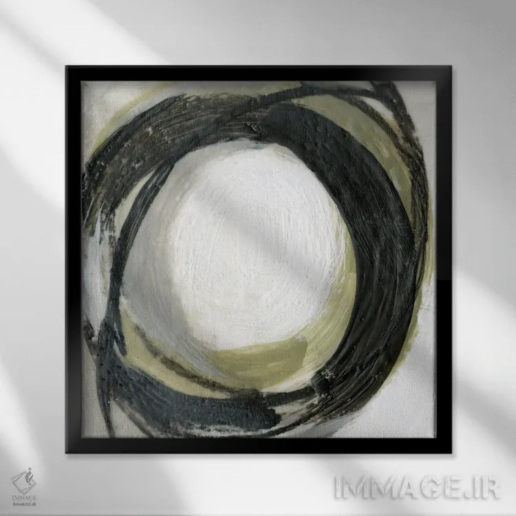 تابلو دکوراتیو نور در مرکز I اثر جنیفر گلدبرگر - نمای قابدار مشکی