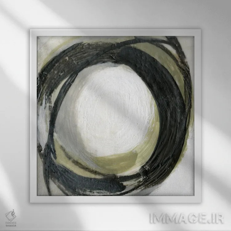 تابلو دکوراتیو نور در مرکز I اثر جنیفر گلدبرگر - نمای قابدار سفید