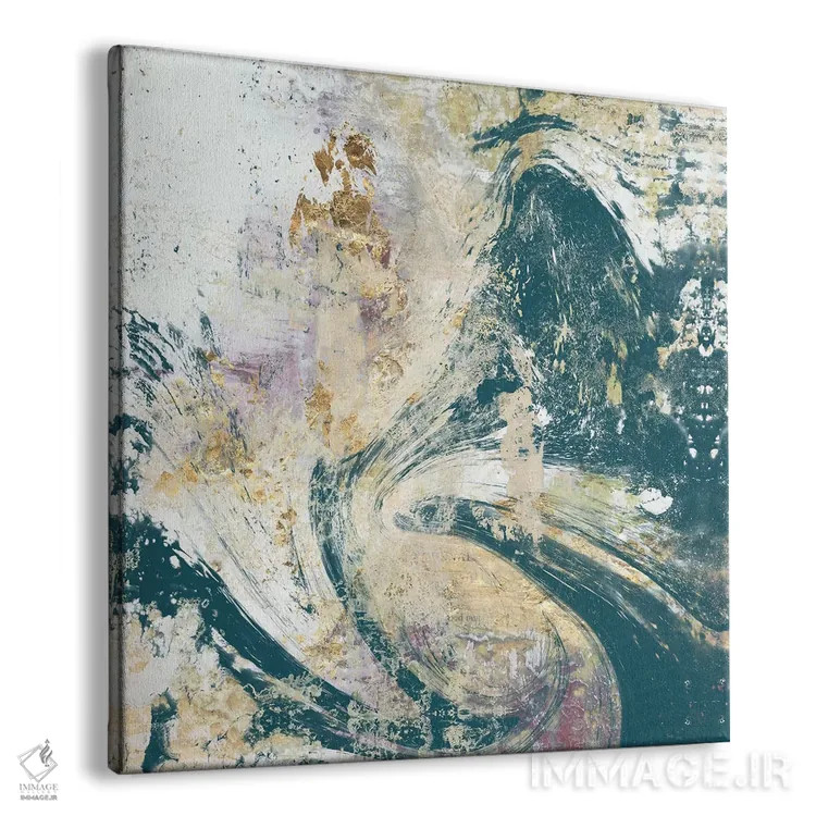 تابلو دکوراتیو نمای هوایی آبی دودی اثر جنیفر گلدبرگر - نمای پرسپکتیو محصول