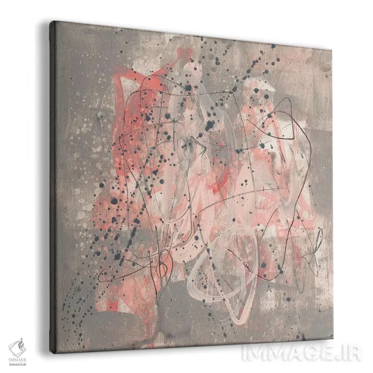 تابلو دکوراتیو جنبش صورتی ملایم I اثر جنیفر گلدبرگر - نمای پرسپکتیو محصول