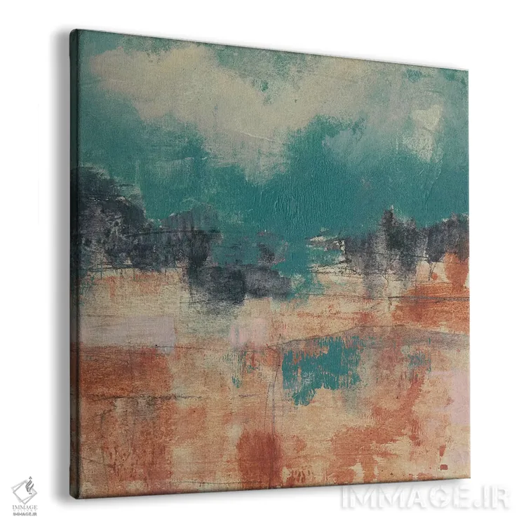 تابلو دکوراتیو آسمان آبی دودی II اثر جنیفر گلدبرگر - نمای پرسپکتیو محصول