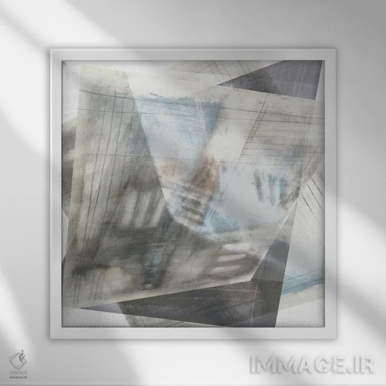 تابلو دکوراتیو توهم چندوجهی II اثر جنیفر گلدبرگر - نمای قابدار سفید