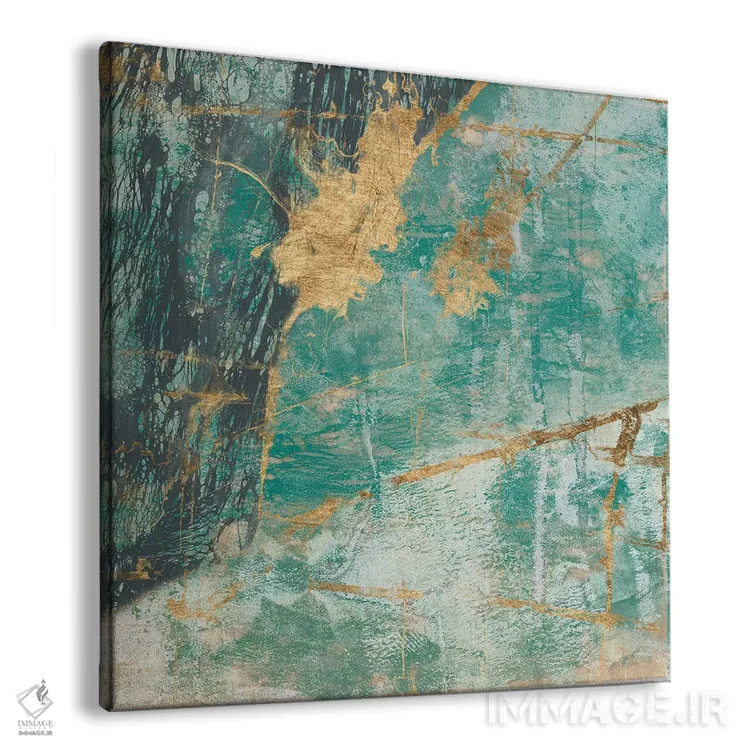 تابلو دکوراتیو توری آبی دودی I اثر جنیفر گلدبرگر - نمای پرسپکتیو محصول