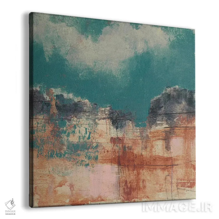 تابلو دکوراتیو آسمان آبی دودی I اثر جنیفر گلدبرگر - نمای پرسپکتیو محصول