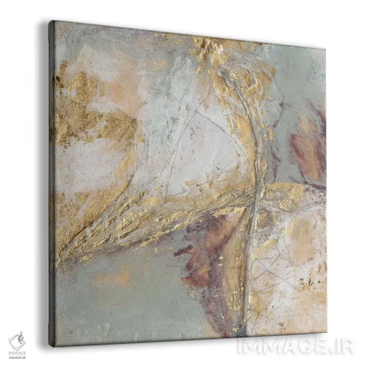 تابلو دکوراتیو مدار طلایی I اثر جنیفر گلدبرگر - نمای پرسپکتیو محصول