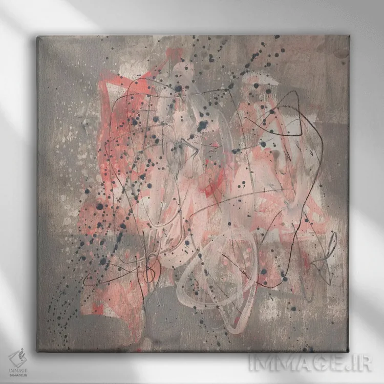 تابلو دکوراتیو جنبش صورتی ملایم I اثر جنیفر گلدبرگر - نمای روبهرو روی دیوار