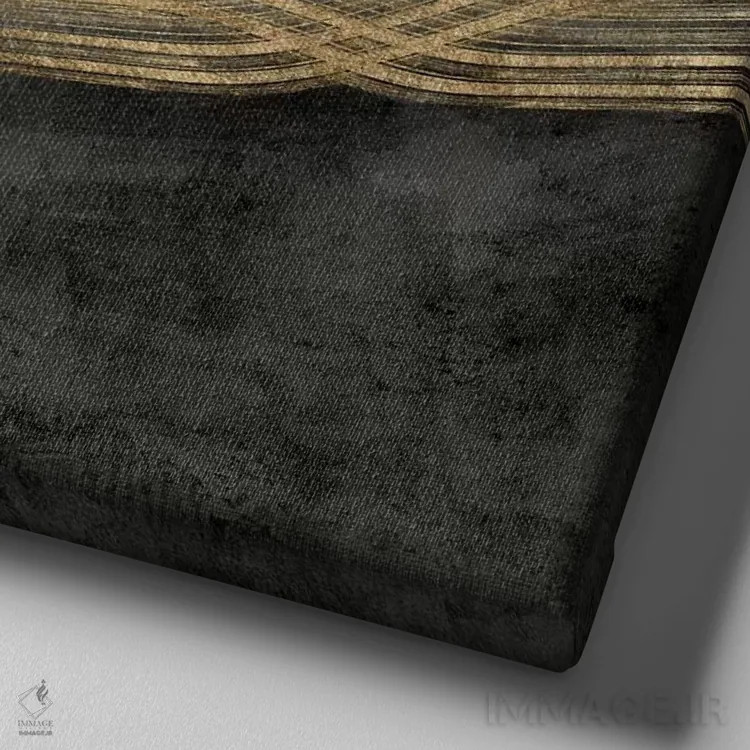 تابلو دکوراتیو شبکه بافته شده IV اثر جنیفر گلدبرگر - نمای نزدیک بافت بوم