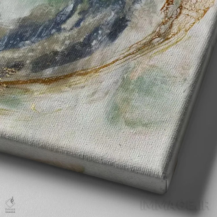 تابلو دکوراتیو مدار سیال I اثر جنیفر گلدبرگر - نمای نزدیک بافت بوم