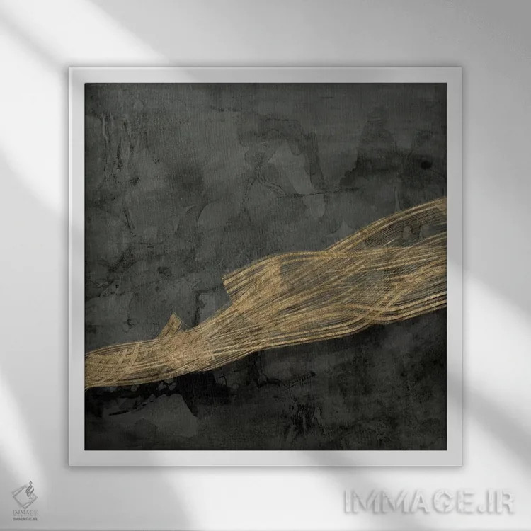 تابلو دکوراتیو شبکه بافته شده IV اثر جنیفر گلدبرگر - نمای قابدار سفید