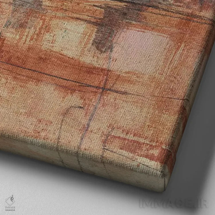 تابلو دکوراتیو آسمان آبی دودی I اثر جنیفر گلدبرگر - نمای نزدیک بافت بوم