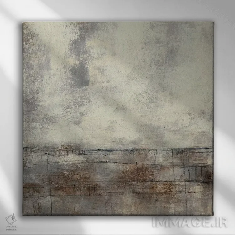 تابلو دکوراتیو صفحه خنثی II اثر جنیفر گلدبرگر - نمای روبهرو روی دیوار