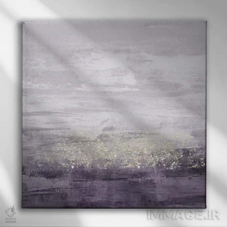 تابلو دکوراتیو درخشش آمتیست II اثر جنیفر گلدبرگر - نمای روبهرو روی دیوار