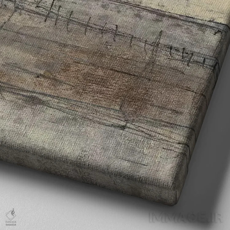 تابلو دکوراتیو صفحه خنثی I اثر جنیفر گلدبرگر - نمای نزدیک بافت بوم