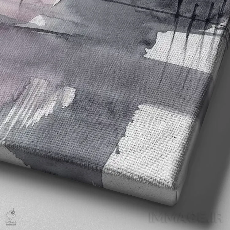 تابلو دکوراتیو صفحه صورتی ملایم I اثر جنیفر گلدبرگر - نمای نزدیک بافت بوم