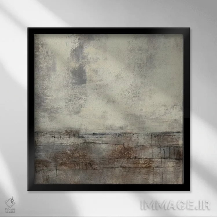 تابلو دکوراتیو صفحه خنثی II اثر جنیفر گلدبرگر - نمای قابدار مشکی