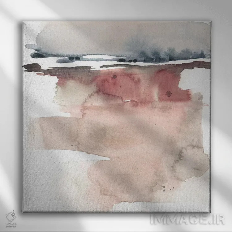 تابلو دکوراتیو افق زمین III اثر جنیفر گلدبرگر - نمای روبهرو روی دیوار