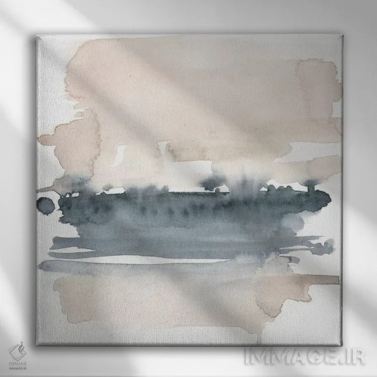 تابلو دکوراتیو افق زمین IV اثر جنیفر گلدبرگر - نمای روبهرو روی دیوار