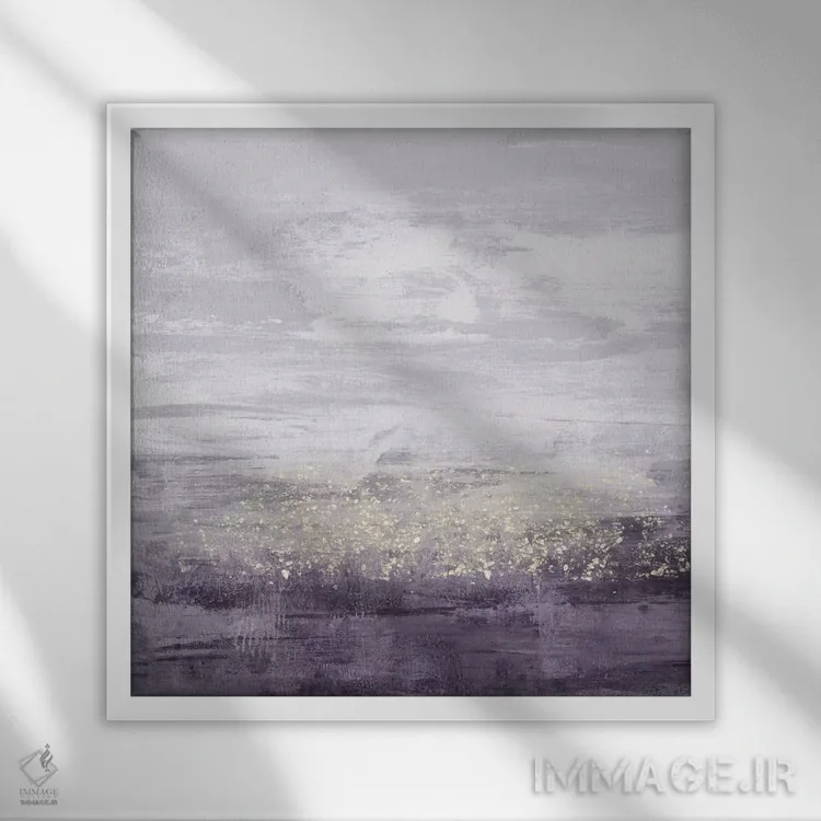 تابلو دکوراتیو درخشش آمتیست II اثر جنیفر گلدبرگر - نمای قابدار سفید