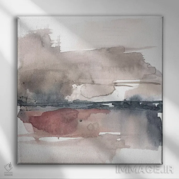 تابلو دکوراتیو افق زمین V اثر جنیفر گلدبرگر - نمای روبهرو روی دیوار