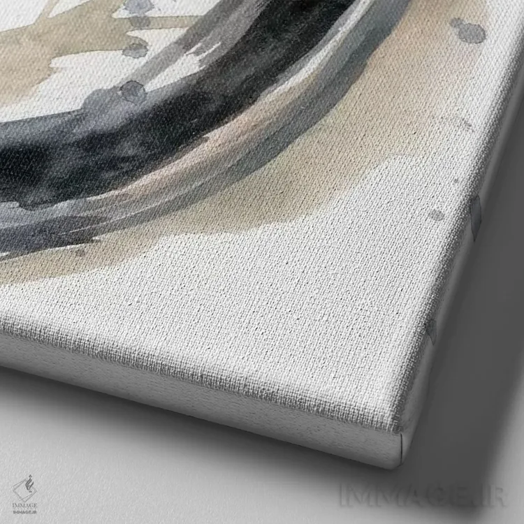 تابلو دکوراتیو انقلاب خنثی I اثر جنیفر گلدبرگر - نمای نزدیک بافت بوم