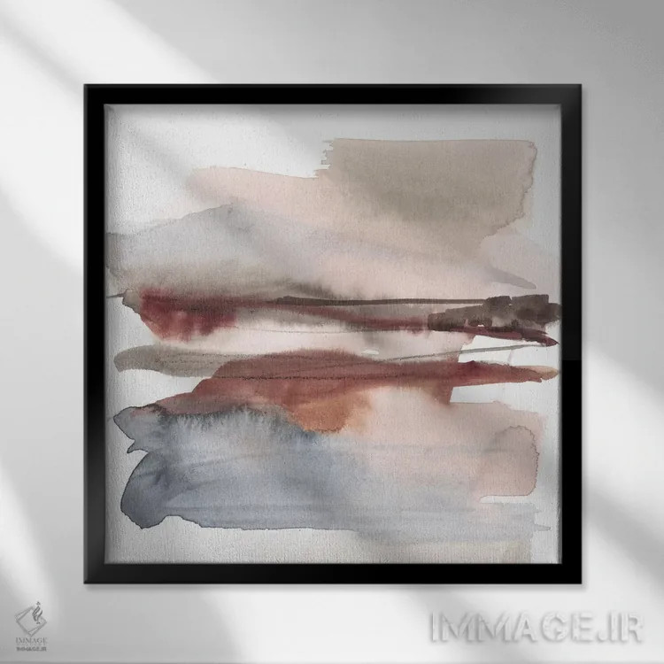 تابلو دکوراتیو افق زمین VI اثر جنیفر گلدبرگر - نمای قابدار مشکی