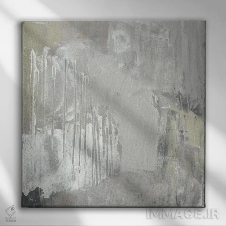 تابلو دکوراتیو ترکیب بندی خنثی I اثر جنیفر گلدبرگر - نمای روبهرو روی دیوار