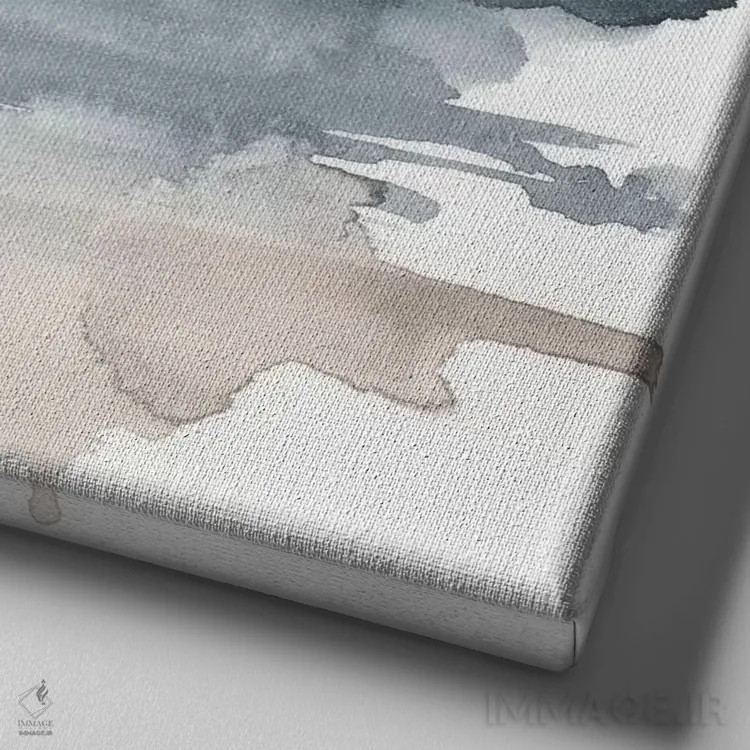 تابلو دکوراتیو افق زمین IV اثر جنیفر گلدبرگر - نمای نزدیک بافت بوم