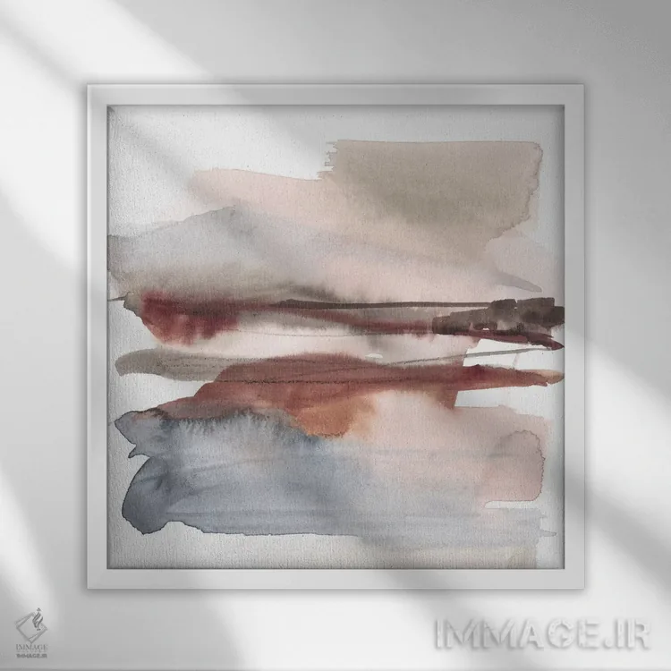 تابلو دکوراتیو افق زمین VI اثر جنیفر گلدبرگر - نمای قابدار سفید