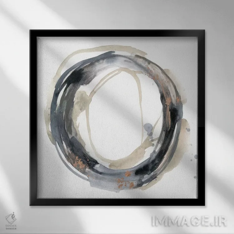 تابلو دکوراتیو انقلاب خنثی I اثر جنیفر گلدبرگر - نمای قابدار مشکی