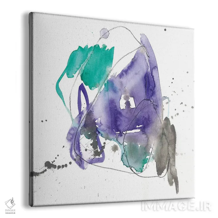 تابلو دکوراتیو زمرد و فرابنفش I اثر جنیفر گلدبرگر - نمای پرسپکتیو محصول