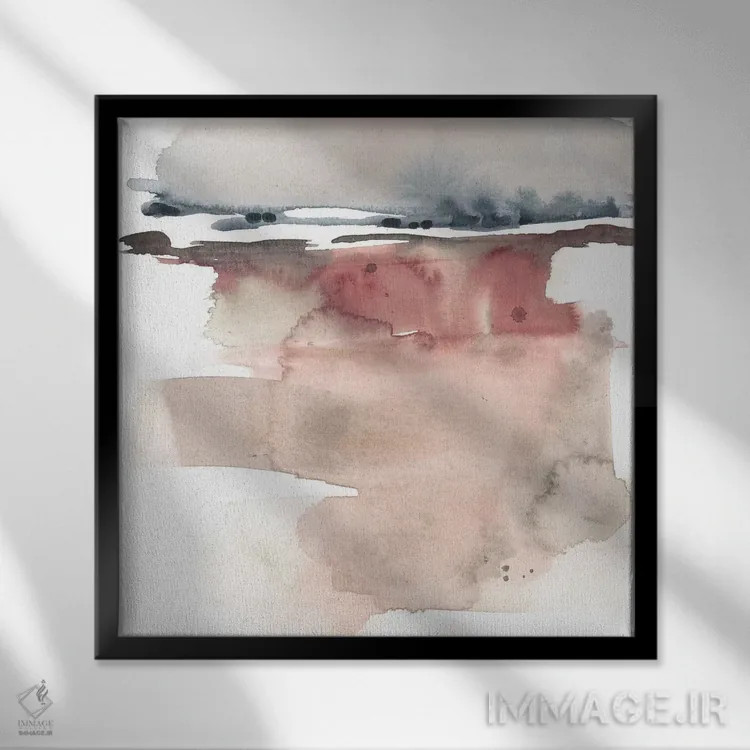 تابلو دکوراتیو افق زمین III اثر جنیفر گلدبرگر - نمای قابدار مشکی